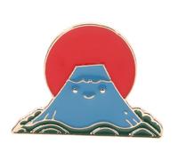 Hemobllo Broche De Ropa Fuji San Estilo Japonés, Accesorio Metálico Decorativo, Broche Multiusos Para Mujer, Adecuado Para Ropa, Mochila y Uso Diario, Diseño Pequeño y Colorido