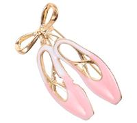 Hemobllo Broche Femenino de Zapatilla de Ballet Esmaltado en Aleación Resistente Pin Rosa para Ropa Bolsos y Sombreros Accesorio Original para Profesora y Recuerdo de Fiesta de Baile