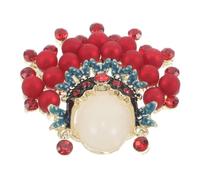 Hemobllo Broche Ópera de Pekín para Mujer Pin Artesanal de Metal Resistente Decoloración Accesorio Multifuncional para Bufanda Mochila y Ropa Diseño Tradicional Chino Prendedor