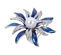 Hemobllo Broche Pecho Forma, Broche Esmaltado de Aleación Color Plata, Gemas, Pin Resistente, para Mujer, para Bodas y Navidad