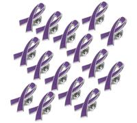 Hemobllo Broches de Cinta Morada para Concienciación, Pin de Solapa de Hierro, Set de 20 Unidades para Eventos Benéficos y Decoración de Ropa, Accesorio Portátil para Mujer