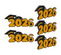 Hemobllo Broches de Graduación 2026 5 Piezas Pines de Solapa Esmaltados de Aleación de Zinc Pines Conmemorativos para Ropa y Bolsos Recuerdos y Decoración para Fiesta de Graduación