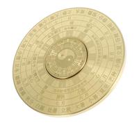 Hemobllo Brújula China Tradicional De Latón Pequeño Multifuncional Diseño De Ocho Trigramas Rotatoria para Viajes y Acampada Decorativa Coleccionista