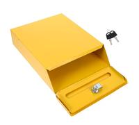 Hemobllo Buzón de Correos de Hierro Creativo Amarillo││práctico y Resistente│para Uso Doméstico y Exterior│capacidad Media│diseño Vintage│adecuado para Correo y Sugerencias