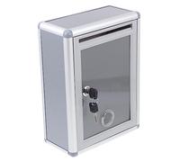 Hemobllo Buzón De Sugerencias Metálico Candado De Seguridad Para Oficina y Fábrica, Caja Colgante Ranura Amplia Para Correo y Quejas, Almacenamiento Resistente, Montaje Pared o Mesa, Tamaño Mediano