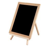 Hemobllo Caballete de Pie Pizarra de Escritura Negra de Madera Profesores, Fácil de Limpiar Paño Húmedo, Adecuado para Pintar y Juegos de Matemáticas