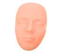 Hemobllo Cabeza de Maniquí de Silicona para Práctica de Maquillaje, Herramienta para Entrenamiento Facial Partes Extraíbles de Cejas, Ojos y Labios, Tono Piel Clara para Cuidado y Pintura
