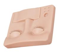 Hemobllo Cabeza de Práctica para Extensiones de Pestañas con Superficie Removible Modelo de Silicona para Formación en Estética