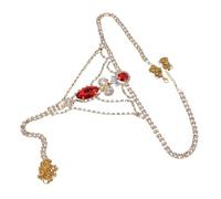 Hemobllo Cadena de Cuerpo de Rhinestone para Mujer Joyería de Cintura Elegante para