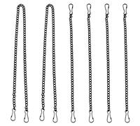 Hemobllo Cadena De Etiquetas De 6 Piezas: Pequeñas Cadenas Para Exteriores Con Ganchos De Hierro Negro Para Colgar Plantas De Jardín Letreros De Puerta Y Macetas.
