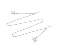Hemobllo Cadena para Gafas con Colgante de y Perlas Correa Metálica Antideslizante para Mujer Accesorio Duradero y para Gafas de Sol y