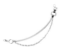 Hemobllo Cadenas para Pantalones de Estilo Punk Retro Cadenas de Jeans con Colgante para Moda Hip Hop Accesorios de Ropa para Carteras y Bolsos Gruesas de Metal Color Plata