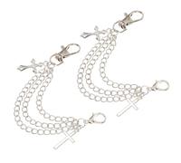 Hemobllo Cadenas Para Zapatos De Aleación Plateada Multifuncionales Decoraciones De Zapatos Estilo Industrial Juvenil Para Zapatillas Casuales Diseño De Robot y Estrella Multicapas