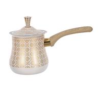 Hemobllo Cafetera Turca de Acero Inoxidable 720 Ml para Café Artesanal y Calentador de Leche Tetera Manual con Vertedor para Estufa de Gas e Inducción Adecuado para Hogar y Camping