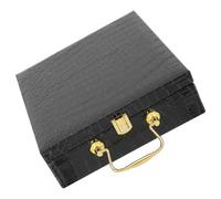 Hemobllo Caja de Almacenamiento Tapa Abatible de Madera para Cigarros Portátil y Protección contra Intrusiones en Color Negro para Viajes al Aire Libre