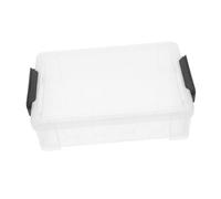 Hemobllo Caja de Almacenamiento Transparente de Plástico con Tapa Presión Estuche Organizativo Apilable para Oficina Lápices Bolígrafos Manualidades