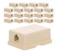 Hemobllo Caja de Conexiones para Teléfono Beige de Ps 20 Piezas, Divisor Telefónico para Oficina y Cableado de Red Estabilidad de Señal y Reducción de Mantenimiento