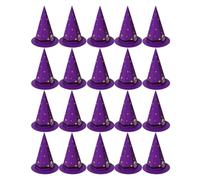 Hemobllo Caja de Dulces Estuche de Dulces Forma de Sombrero, Papel, 20 Piezas, Púrpura, Anti-caída, para Halloween, Decoración Creativa para Fiestas