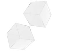 Hemobllo Caja de Exhibición Transparente para Figuras de Acción 2 Pcs Almacenamiento de Acrílico Tapa Vitrina para Coleccionistas Diseño Moderno Hogar Exhibición de