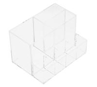 Hemobllo Caja Organizadora De Brochas De Maquillaje Organizador Acrílico Transparente Para Lápices De Cejas y Labiales Tubo De Almacenamiento Para Guardar Pinceles Baño o Tocador