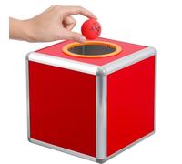 Hemobllo Caja para Rifas Roja Mediana 25 CM Urna de Rifa Cuadrada Portátil Urna Electoral Opaca para Eventos Bote para Propinas y Porta Boletos de Lotería