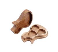 Hemobllo Caja Porta Púas Guitarra Madera Pulida Diseño Creativo Práctica y Portátil para Almacenamiento Accesorios Músicos Regalo