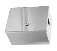 Hemobllo Caja Protectora de Enchufes para Exteriores de Acero Inoxidable Pequeña Cubierta Eléctrica Cerradura Antirrobo Resistente Intemperie para Protección Segura de Tomacorrientes