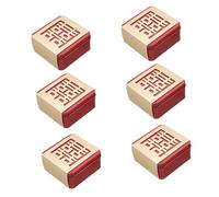 Hemobllo Cajas De 6 Piezas caja de dulces de boda Favor de las cajas de dulces Organizador de soporte de bolsas de té recipientes de té para té suelto cajas de favor de la boda hojalata