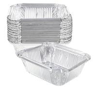 Hemobllo Cajas de Aluminio para Alimentos y 30 para Alta Resistencia al Calor, Moldes para Pasteles de Camping Caja de Parrilla Engrosada Picnic y Barbacoas