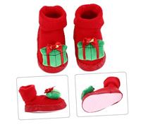 Hemobllo Calcetines Antideslizantes para Pequeños 12-24 Meses Calcetines de Algodón Navideños Verdes Diseño Grueso y Cálido Adecuado para Bebés Que Aprenden a Caminar Suela de