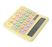 Hemobllo Calculadora de Oficina, Calculadora de Bolsillo de Teclado Mecánico, Plástico, Amarilla, Portátil, División, para Oficina y Hogar, para Adultos y Estudiantes