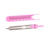 Hemobllo Calibrador Ekg con Regla y Funda Divisor Ajustable para Electrocardiograma Herramienta Práctica para Medición y Dibujo de Círculos Rosa