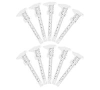Hemobllo Calibradores de Medición Fácil de Leer para Cejas de Plástico Blanco Set de 10 Herramienta Profesional para Maquillaje y Mapeo Facial