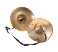 Hemobllo Campana de Platillos Tingsha de Cobre Puro Hecha a Mano, Instrumento de Percusión Manual Pequeño para Meditación y Yoga, Tono Armónico para Ceremonia Religiosa, Kit Soporte
