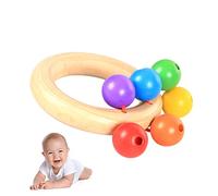 Hemobllo Cascabeles para Bebés Juguete Educativo Musical Mango de Madera Seguro a de 6 Meses Juguetes para Niños para Desarrollo Sensorial 1
