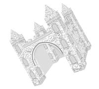 Hemobllo Castillo de Cartón para Colorear DIY con Diseño Desmontable Seguro para Estimula Creatividad Imaginación para Regalo de Cumpleaños y Decoración Infantil