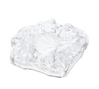 Hemobllo Cenicero Creativo de Cristal Resistente al Viento para Cigarrillos | Diseño Iceberg y Montaña de Nieve, Base Estable y Ligera, para Balcón, Dormitorio y Colección
