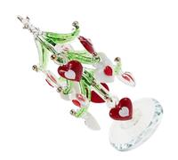 Hemobllo Centro de Mesa Corazón de Cristal Transparente para San Valentín, Escultura Decorativa Miniatura Base Estable para Restaurante y Hogar, Adorno Romántico Adecuado para Aniversario