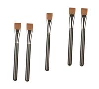 Hemobllo Cepillo de Belleza Facial Reutilizable de 5 Piezas Cerdas Sintéticas y Mango de Madera, Práctico para Mascarillas Faciales en Cuidado Cutáneo y Salón de Belleza en Casa