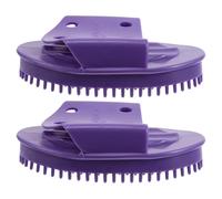 Hemobllo Cepillo de Masaje Corporal de Plástico 2 Piezas Masajeador para Cintura Abdomen Cuello y Piernas Herramienta Triangular para Meridianos y Cuidado del Cuero Cabelludo Color