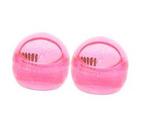 Hemobllo Cepillo Limpio para Brocas de Uñas 2 Piezas Tamaño Medio Alambre Duro Desmontable para Manicura Profesional en Salón y Uso Doméstico en Caja de Limpieza Rosa Magenta