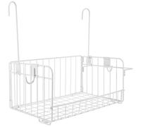 Hemobllo Cesta de Pared Plegable y Desmontable para Baño, Acero al Carbono | Organizador Blanco de Gran Capacidad, Acceso Práctico, Estilo Elegante, para Champú y Suministros de Baño