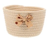 Hemobllo Cesta Pequeña de Cuerda Diseño de Lazo para Guardar Llaves y Artículos Diversos en Oficina y Hogar