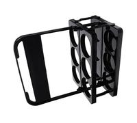 Hemobllo Cesta Portabotellas Plegable Negra con Asa Resistente para Almacenamiento y Transporte de Cerveza Soporte Multifuncional para Botellas para Picnic y Fiestas