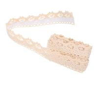 Hemobllo Cinta de Encaje de Algodón Beige para Scrapbooking, Adhesiva y Fácil de Usar, Adecuado para Decoración de Cajas y Álbumes de Recortes