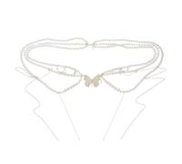 Hemobllo Cinturón de Cadena Cintura de Mujer Perlas Multilayer Ajuste Ajustable Diseño Elegante de Varias Capas Joyería Corporal para Fiesta Playa y Vestidos Accesorio de Moda Boho