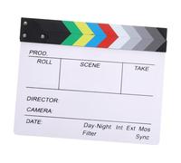 Hemobllo Claqueta para Cine Acrílica de Color Blanco Portátil para Filmaciones, Equipo de Filmación Profesional, Útil para Grabar Escenas en Estudios y Rodajes