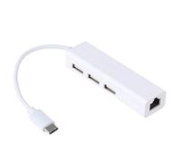Hemobllo Clavija Rj45 Adaptador Rj45 Adaptador De Ethernet Hub Rj45 Buje Tipo c Concentrador Tipo c Ethernet USB Casete