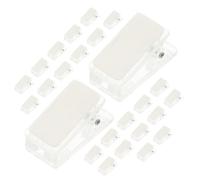 Hemobllo Clips Adhesivos para Insignias de Trabajo Clips Transparentes de Plástico Pp para Tarjetas de Identificación Paquete de 35 Piezas Uso en Oficina y Eventos