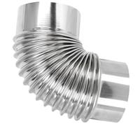 Hemobllo Codo de Acero Inoxidable para Chimenea de Escape de Estufa de Leña Diámetro de 6 Cm Curva de 90 Grados